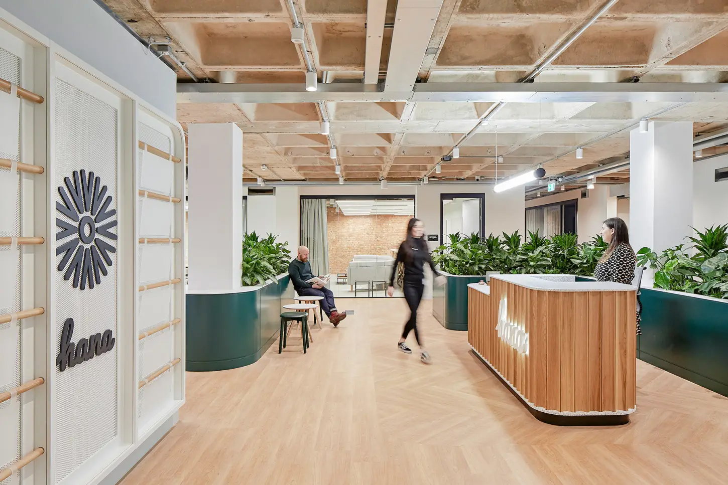 interior design of a modern office space